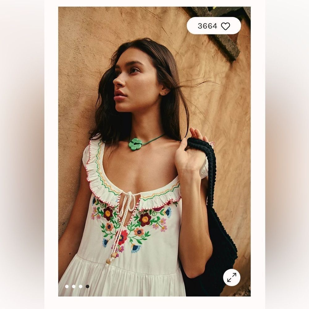 Free People Celia Mini Dress size Small Color: Ivory